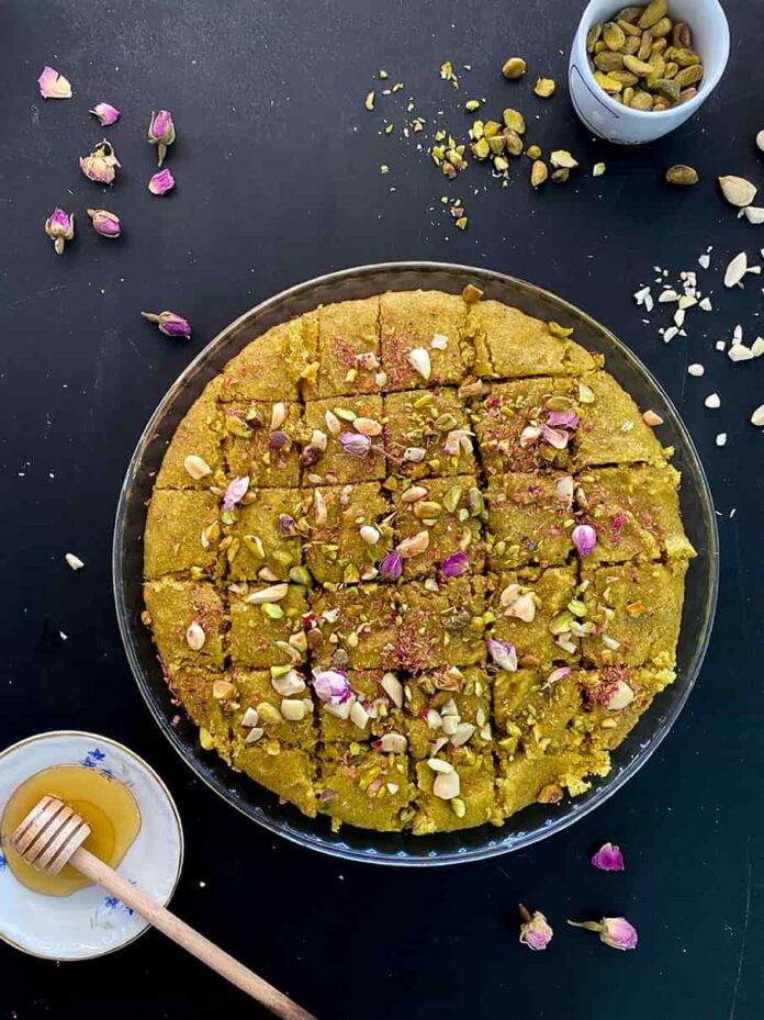 Healthy-Pistachio-basboussa-recipe-1-recipe-dessert