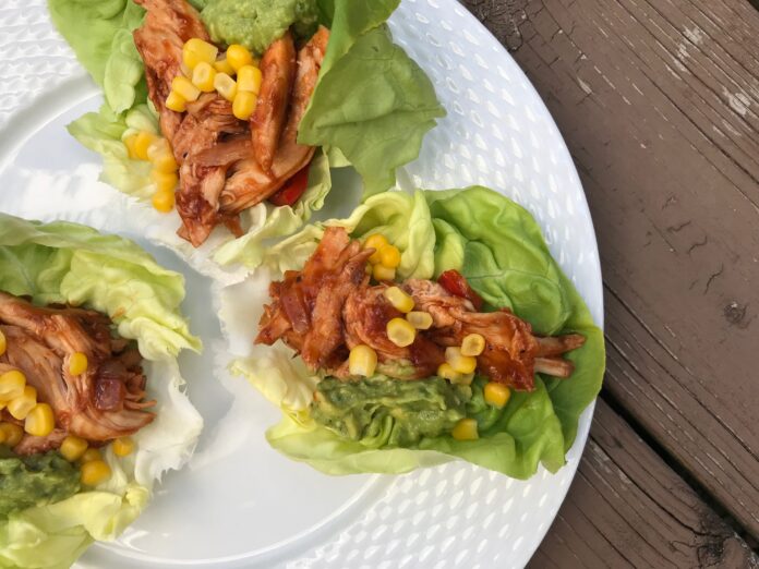 Tex-Mex Chicken Lettuce Wraps - Mom to Mom Nutrition