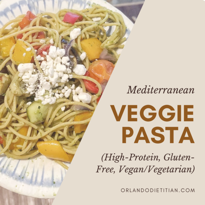 Mediterranean Veggie Pasta (High-Protein, Gluten-Free, Vegetarian)